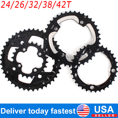 #ad 10s Double Triple Speed Chainring MTB Bike 104 64BCD 24 26 32 38 42T Sprocket $10.08