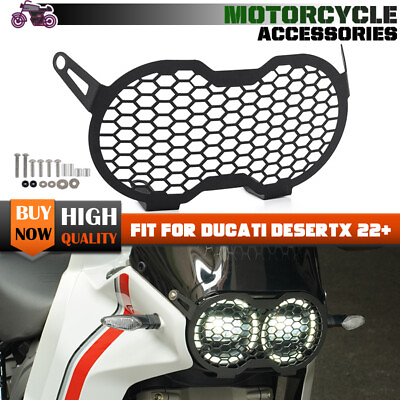 #ad Fits Ducati Desert X 2022 UP Front Headlight Protector Grille Guard Cover Set $39.99