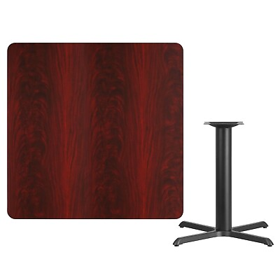 #ad 42quot; Square Mahogany Laminate Table Top With Base Table Height Restaurant Table $269.95
