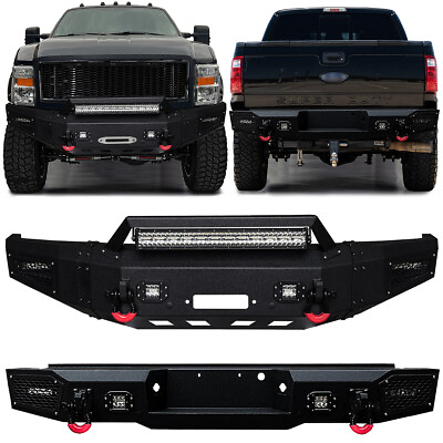 #ad Vijay Fit for 2008 2010 Ford F250 F350 Front or Rear Bumper with LED Lights $689.99