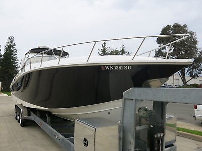 #ad 2008 Fountain 38 Express Cruiser Trailer project rebuildable clean title boat $59999.00