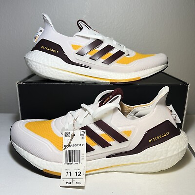 #ad Adidas Sneakers UltraBoost 21 Arizona State Size 11 White Maroon Gold New Mens $99.00