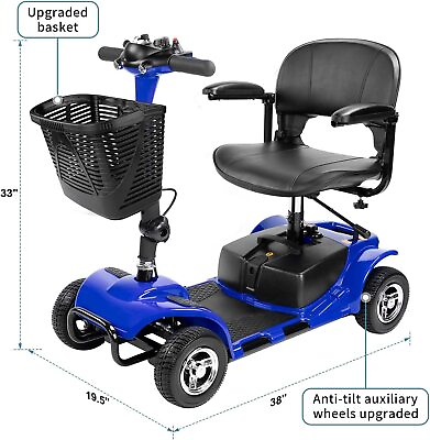 #ad 4 Wheel Mobility Power Scooter Electric Folding for Seniors Travel Wheelchair US $519.00