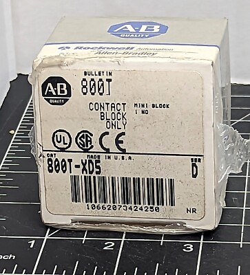 #ad 800T XD5 Series D Contact Block NEW OF22 $10.50