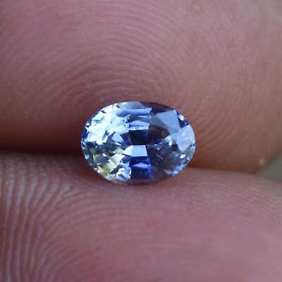 #ad 0.88 Ct Loose Genuine Light Blue Sapphire Natural Untreated VVS Sri Lankan $150.00