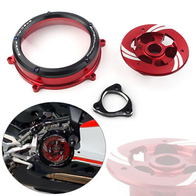 #ad For Ducati Panigale 1199 1299 959 R S 2012 2020 Clutch Cover Protector Guard Red $91.24