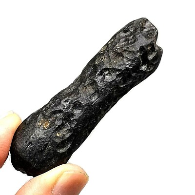 #ad Big black tektite meteorite shape perfect straight charming genuine rare rough $62.50