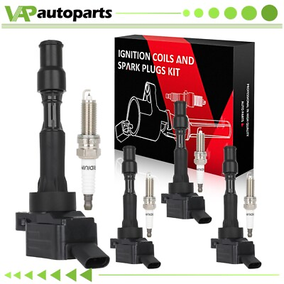 #ad 4 For L4 2.0L Elantra Kona Sonata Forte Optima Ignition Coil amp; Spark Plug $59.99