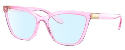 #ad Dolceamp;Gabbana DG5076 Womens Cat Eye Blue Light Glasses in Pink Crystal Gold 55mm $123.21