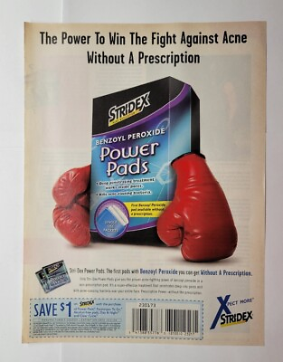 #ad Stridex Power Pads Knock Out Acne 2006 Magazine Print Ad $14.99