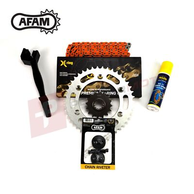 #ad AFAM Recommended Orange Chain and Sprocket Kit fits Honda TRX450 2004 2005 GBP 112.00
