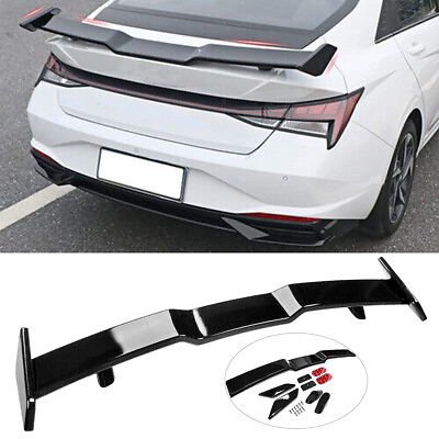 #ad For Hyundai Elantra 2021 23 N Line Style Black Rear Tail Trunk Spoiler Wing Lip $88.99