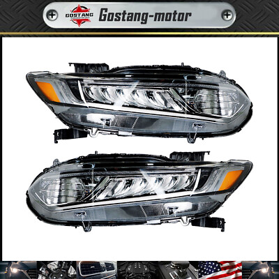#ad Headlight Fit For 2018 2021 Honda Accord Headlamps Driver Passenger Side Pair $188.99