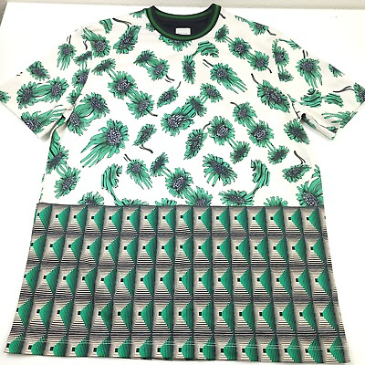 #ad $250 Paul Smith Gents Green Dual Print Short Sleeve Tee T Shirt Mens Size XL $93.74