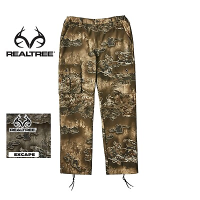 #ad Camouflage Hunting Pants Men#x27;s Realtree® EXCAPE 6 Pocket Cargo Style Size Choice $26.95