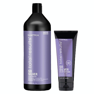 #ad MATRIX So Silver Shampoo 33.8oz amp; Triple Power Mask 6.8oz $34.99