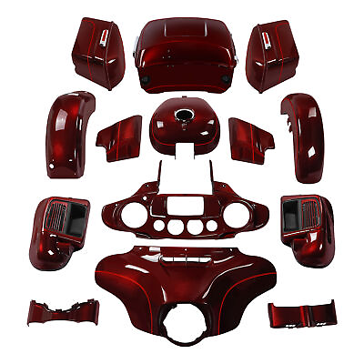 #ad Fairings Bodywork Kit Fit For Harley Ultra Limited 2014 23 Mysterious Red Sunglo $3329.99