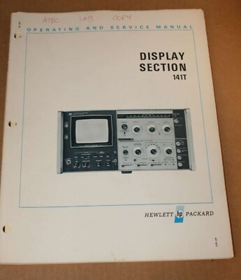 #ad HP Hewlett Packard Display Section 141T Operating and Service Manual $49.95
