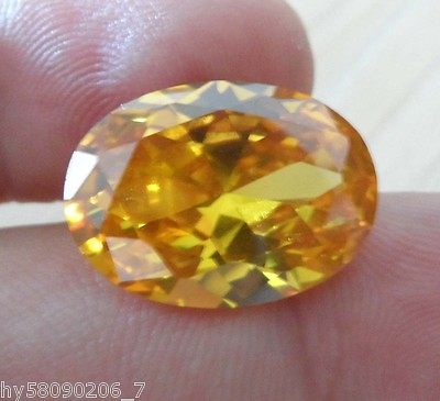 #ad Brilliant 13X18mm AAAAA Yellow Sapphire 19.87ct Oval Faceted Cut VVS Loose Gems $12.47