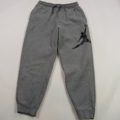 #ad Jordan Sweatpants Mens Medium Gray Tapered Jogger Air Vintage Drawstring Pockets $48.97