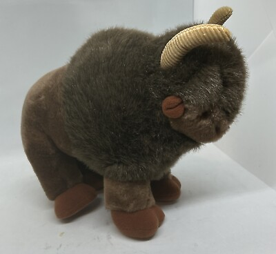 #ad Dakin Brown Buffalo Plush Bison Animal 1985 Vintage Stuffed Toy Collectible $22.00