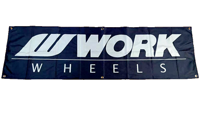 #ad Work Wheels JDM Banner Japan Garage Sign Nobori Flag 1.5*5 Ft 45*150 CM $14.79