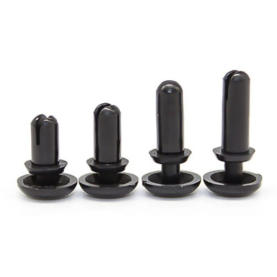 #ad Solid Nylon Snap Rivets Black Push Clip Plastic Click Lock Rivet Dia 2mm 6mm $4.19