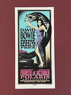 #ad Mark Arminski David Bowie handbill 1995 at Polaris Amphitheatre in Columbus OH $40.00