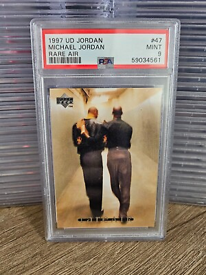 #ad 1997 Upper Deck Michael Jordan Rare Air Michael Jordan #47 PSA 9 Graded Pop 4 $39.99