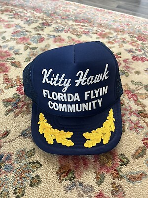 #ad Vintage Kitty Hawk Air Park Florida Snapback Hat Miltary Excellent $19.99