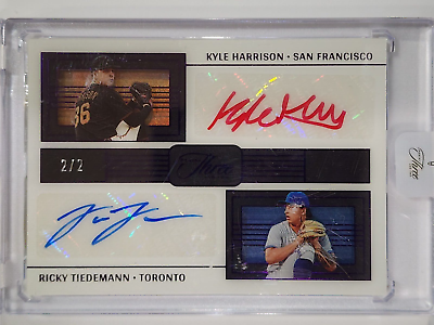 #ad 2023 Panini Three and Two Dual Plus One Auto Kyle Harrison Tiedemann 2 2 Red Ink $159.96