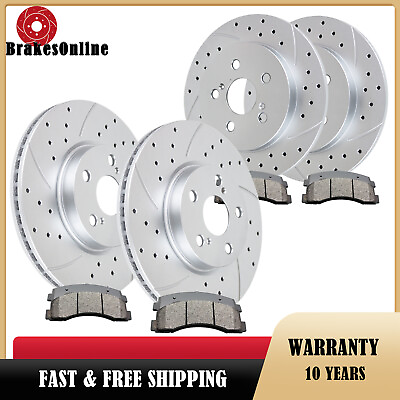 #ad Front Rear Brake Rotors Pads Kit Fit for Toyota Corolla 2009 2018 2019 Brakes $108.99
