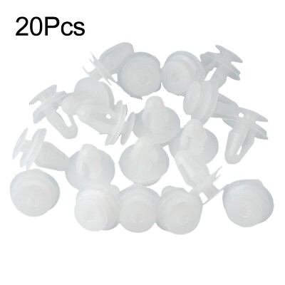 #ad Rivets Clips Fasteners Fittings Panel Retainer Trim White 20pcs Bumper $8.35