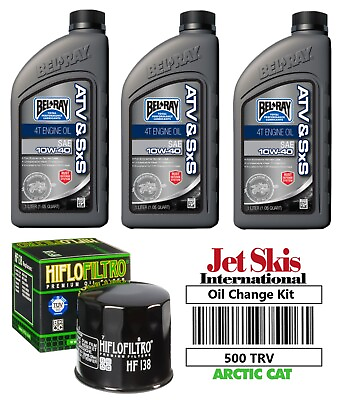 #ad Bel Ray Oil Change amp; Filter Kit ATV ARCTIC CAT 500 4x4 Automatic TRV 04 06 $49.99