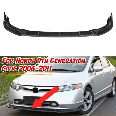 #ad Carbon Front Bumper Lip Body Kit Splitter Chin Spoiler For Honda Civic 2006 2011 $39.59