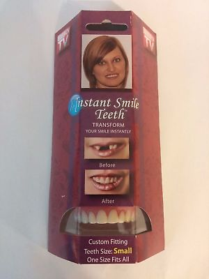 #ad Instant Smile Deluxe Teeth SMALL Top Fake Cosmetic Impression Material $14.95