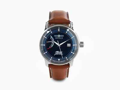 #ad Zeppelin Atlantic Blue Dial Brown Leather Strap Automatic 8462 3 Men#x27;s Watch 50M $315.68