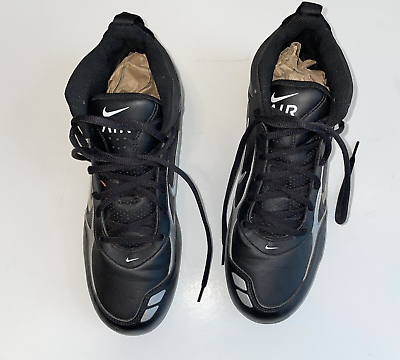 #ad Nike Air Shoes Men#x27;s Black Baseball Cleats Style #317028 011 Size 9.5 $32.99