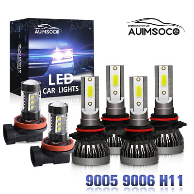 #ad For Honda Civic 2006 2011 LED Headlights Fog Light 6 Bulbs Combo Kit for Light $40.84