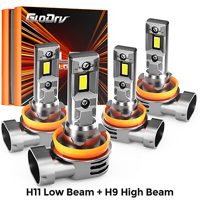 #ad H11 LED Headlight Bulbs Low Beam H9 High Beam for Grand Cherokee 2018 2019 2020 $69.99