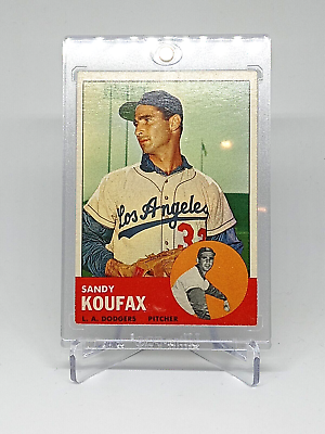 #ad 1963 Sandy Koufax Original Topps Baseball Card #210 Ungraded Near Mint Condition $950.00