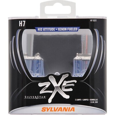 #ad Sylvania Silverstar ZXE H7 55W Two Bulbs Head Light Low Beam Replace Plug Play $30.00