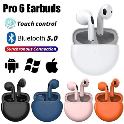 #ad Original Air Pro 6 TWS Wireless Bluetooth Earphones Headphones Mini Earphone $8.99