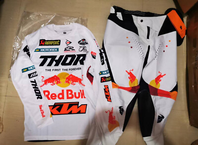 #ad THOR MX 2024 KTM RED BULL RACING WHITE MOTOCROSS OFFROAD GEAR SET JERSEY PANTS $145.00