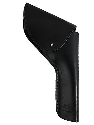 #ad New Barsony Black Leather OWB Flap Holster for 6quot; Revolvers $89.99