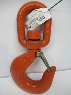 #ad Campbell 3953215PL 1 1 4quot; 15 Ton WLL #12 Alloy Swivel Hoist Hook Latched $450.00