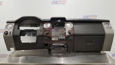 #ad 13 FORD F350 SD LARIAT DASH PANEL DASHBOARD ASSEMBLY BLACK WITH DASH BAG $600.00