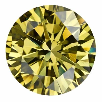 #ad Natural Extra Fine Vivid Canary Yellow Diamond Round VS2 SI1 Africa Extr $15.30