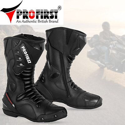#ad Mens Leather Motorbike Racing Boot Motorcycle Boots Waterproof Shoes CE Armoured GBP 57.99