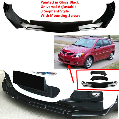 #ad Add on Universal Fit For Pontiac Vibe 03 2004 Front Bumper Lip Spoiler Splitter $55.99